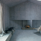 Illustration for article titled This Cozy Log Cabin in the Swiss Alps Is Completely Made of Concrete